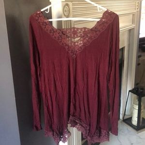Maureen Shirt with lace trim